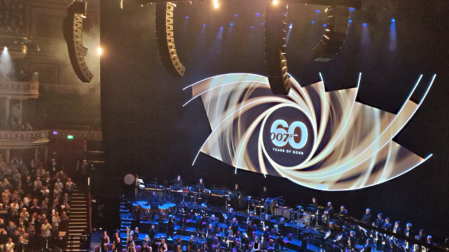The stage of the royal albert hall concert Sound of 007